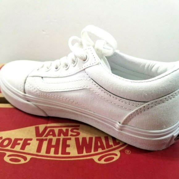 Vans Kids Old Skool True White Size 1.5 - Picture 4 of 7